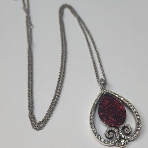 Brighton SEA OF LOVE Necklace RUBY Red Crystal MSRP $108